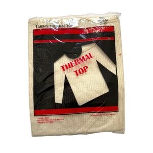 Vintage World Vagabond Men Medium Thermal Waffle Knit Long Sleeve Crewneck NEW